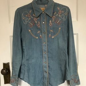 Scully Embroidered Western Top